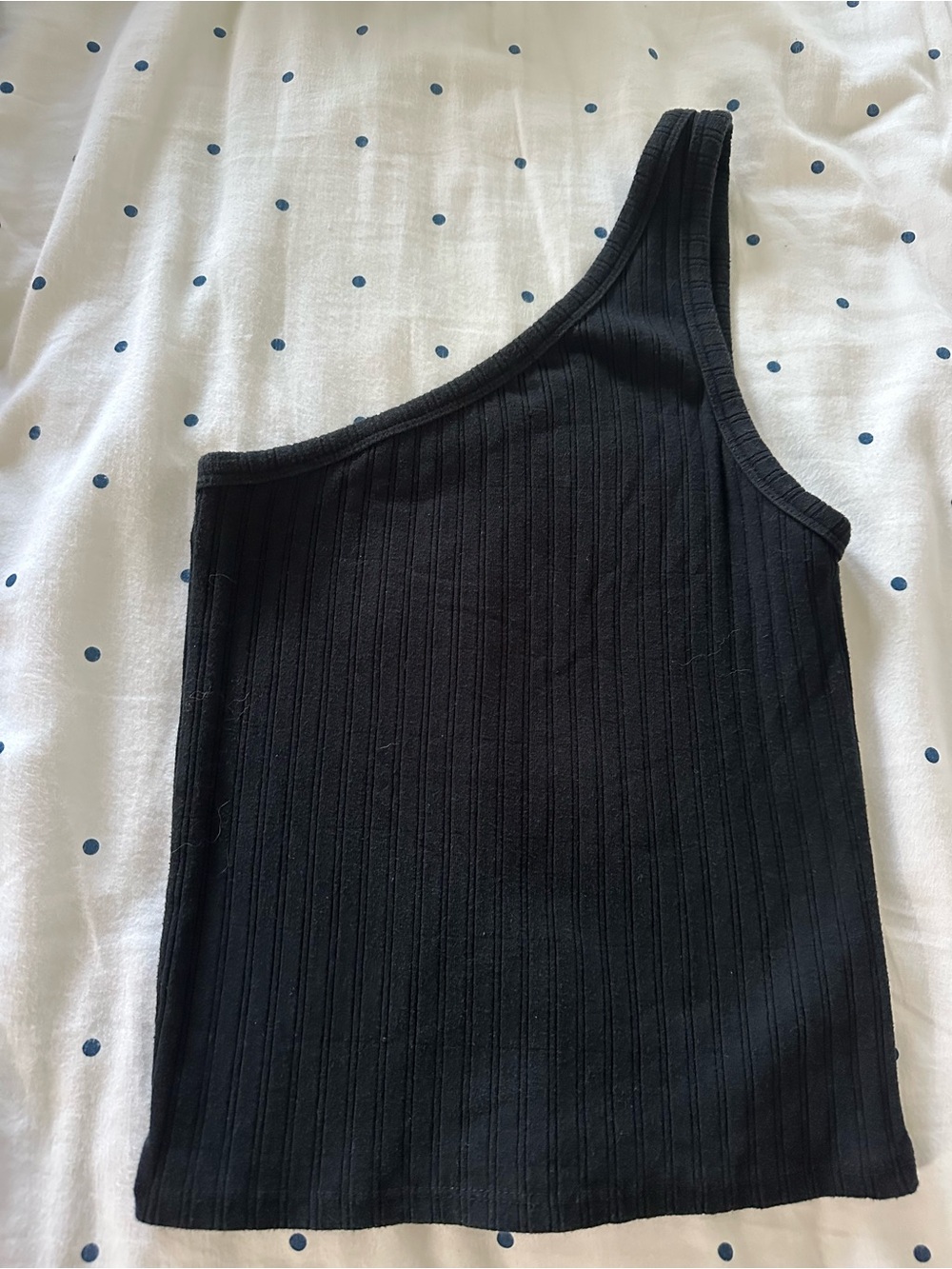 American Eagle Outfitters Black One-Shoulder Top
